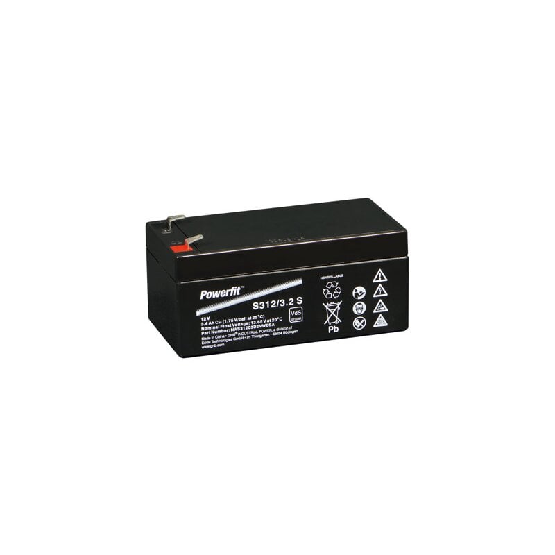 Exide Powerfit Bleiakku AGM 12V 3,4Ah S312/3.2 S 4,8mm Anschluss Exide Powerfit Bleiakku AGM 12V 3,4Ah S312/3.2 S 4,8mm Anschluss von EXIDE