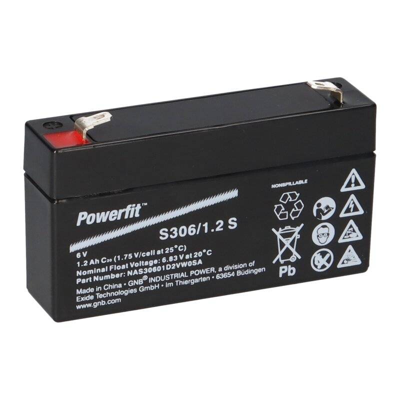 Exide Powerfit Bleiakku AGM 6V 1,2Ah S306/1.2 S von EXIDE