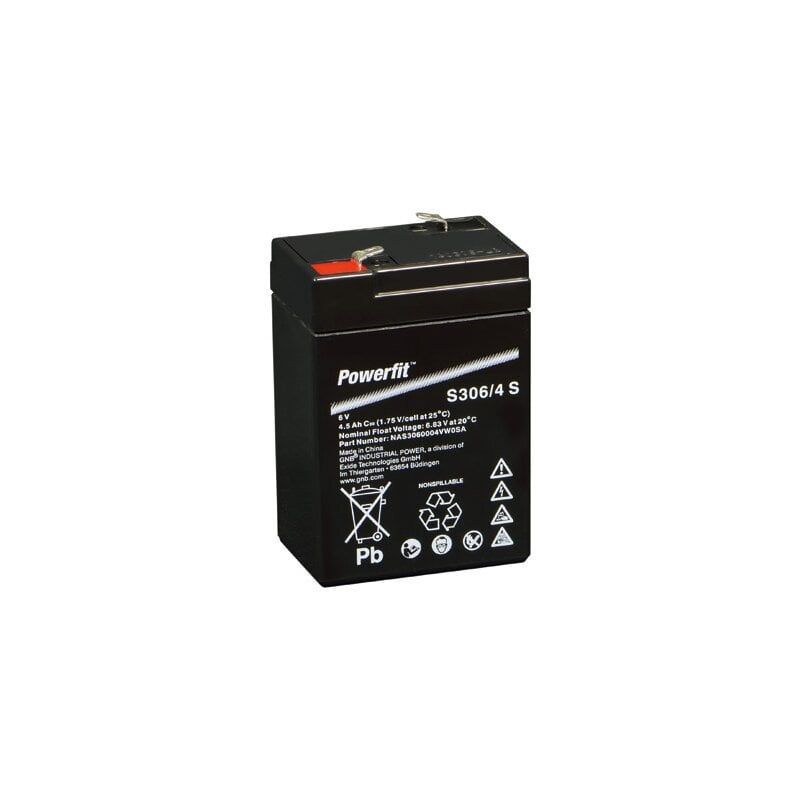 Exide Powerfit Bleiakku AGM 6V 4,5Ah S306/4 S Exide Powerfit Bleiakku AGM 6V 4,5Ah S306/4 S von EXIDE