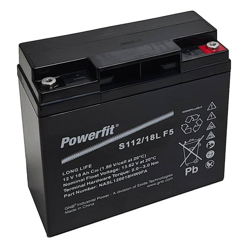 Exide Powerfit S112/18L F5 12V 18Ah M5-Innengewinde von EXIDE
