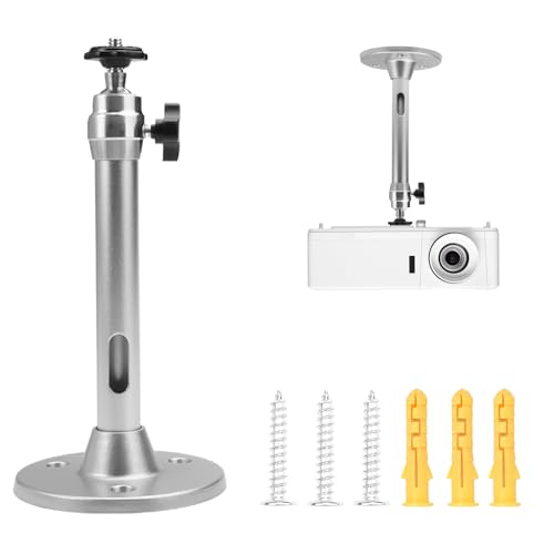 Projektor Halterung, Universelle Aluminium Beamerhalterung 360° Drehbar Deckenhalterung Beamer Wandhalterung Beamer Mini Beamer Halterung für Mini-Projektor,Digitalkamera,Camcorder,überwachungsgeräte von EXIN DEHCEN