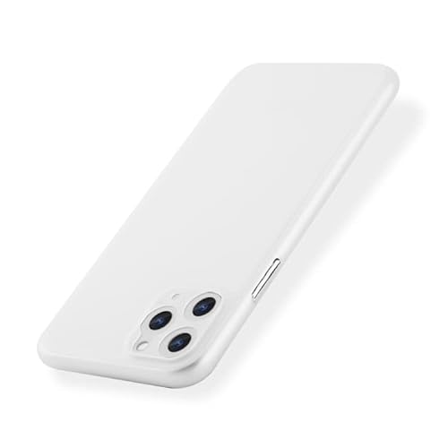 EXPE iPhone 11 Pro Max Schutzhülle | Ultra Dünn 0,35mm & Minimalistisch | Kameraschutz & Mattes Design | Kratzfest | Hochwertiges Case | Präzise Ausschnitte | Weiß/Transparent von EXPE