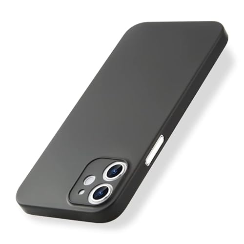 EXPE iPhone 12 Mini Schutzhülle | Ultra Dünn 0,35mm & Minimalistisch | Kameraschutz & Mattes Design | Kratzfest | Hochwertiges Case | Präzise Ausschnitte | Schwarz von EXPE