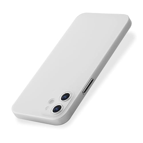 EXPE iPhone 12 Mini Schutzhülle | Ultra Dünn 0,35mm & Minimalistisch | Kameraschutz & Mattes Design | Kratzfest | Hochwertiges Case | Präzise Ausschnitte | Weiß/Transparent von EXPE