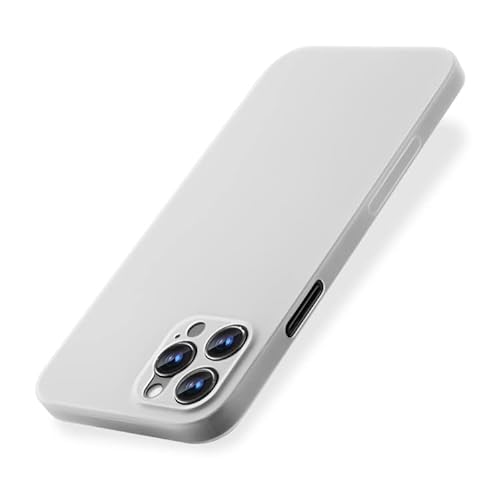 EXPE iPhone 12 Pro Schutzhülle | Ultra Dünn 0,35mm & Minimalistisch | Kameraschutz & Mattes Design | Kratzfest | Hochwertiges Case | Präzise Ausschnitte | Weiß/Transparent von EXPE