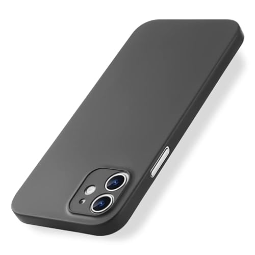 EXPE iPhone 12 Schutzhülle | Ultra Dünn 0,35mm & Minimalistisch | Kameraschutz & Mattes Design | Kratzfest | Hochwertiges Case | Präzise Ausschnitte | Schwarz von EXPE