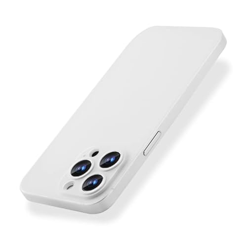 EXPE iPhone 13 Pro Max Schutzhülle | Ultra Dünn 0,35mm & Minimalistisch | Kameraschutz & Mattes Design | Kratzfest | Hochwertiges Case | Präzise Ausschnitte | Weiß/Transparent von EXPE