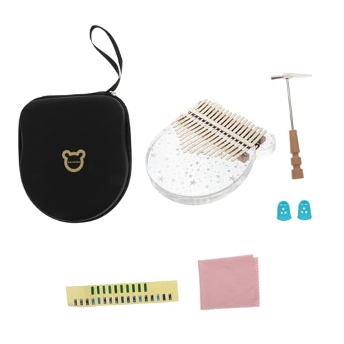 EXQUIMEUBLE 1Satz Mini Kalimba Daumenklavier Schlüssel Tragbares Musikinstrument Für Anfänger Mit Lernanleitung Und Stimmhammer Exklusives Design Und Erwachsene von EXQUIMEUBLE