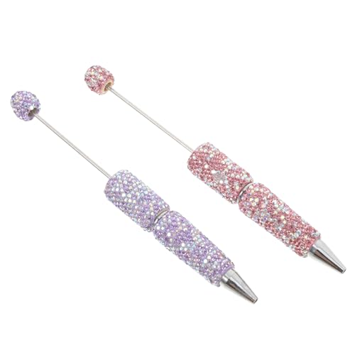 EXQUIMEUBLE 2 Stück Diamant-kugelschreiber Bleistifte Space Pen Perlenstifte-kit Ergonomischer Stift Dicke Stifte Perlenstifte Masse Perlen Für Perlenstifte Büro Stifte Strasssteine von EXQUIMEUBLE