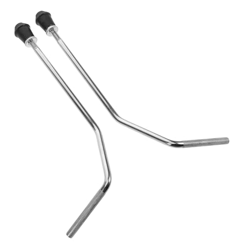 EXQUIMEUBLE 2 Stück Schlagzeug Trommel Zubehör Stabiler Trommelhalter Universelle Trommelstütze Trommelständer Zubehör Drum Stand Füße Floortom-Beine Bassdrum Sporen Aluminiumlegierung Silver von EXQUIMEUBLE