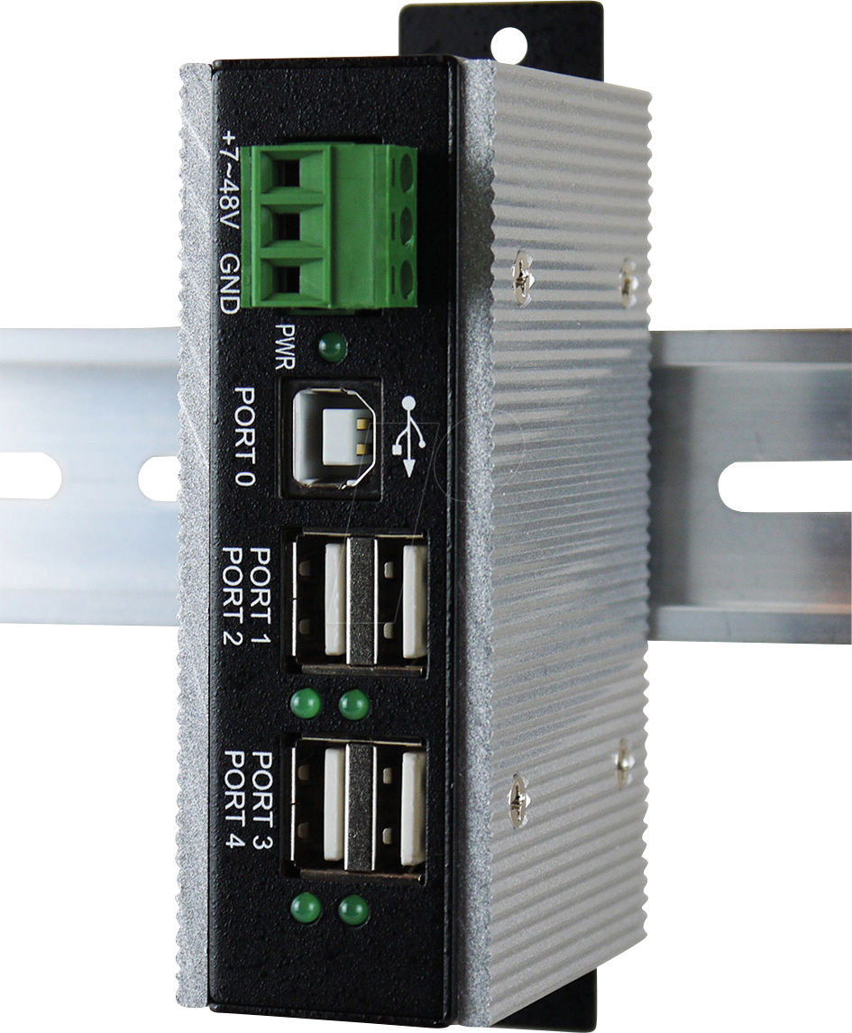 EXSYS 1163HMS-WT - USB 2.0 4-Port Industrie-Hub, 4x A, -40°C - +85°C von EXSYS