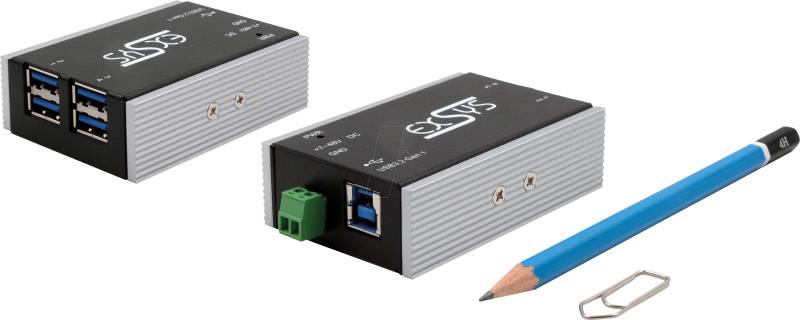 EXSYS 1181HMS-WT - USB 3.0 4-Port Industrie-Hub, 4x USB-A, 15 kV ESD, Temperatur von EXSYS
