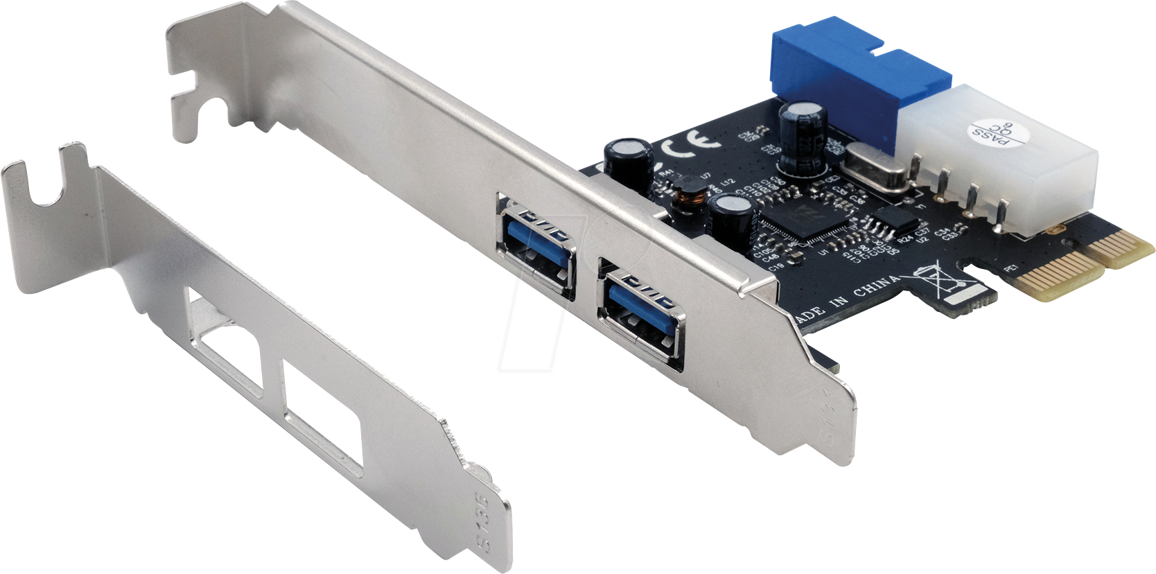 EXSYS EX-11049 - PCIe > 2x extern USB 3.0 A, 2x intern 19 Pin USB 3.0 von EXSYS