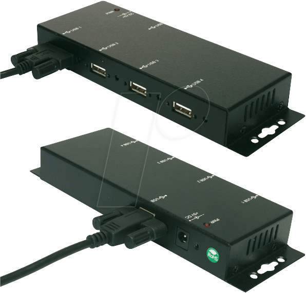 EXSYS EX-1166HMV - USB2.0 4-Port HUB, verschraubbar, Metallgehäuse von EXSYS