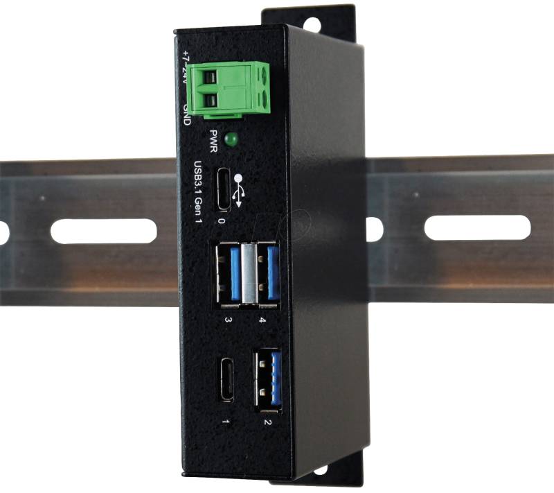 EXSYS EX-1195 - USB 3.0/3.1Metall HUB mit 1x C- und 3x A-Ports von EXSYS