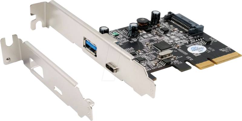 EXSYS EX-12002-2 - PCIe x4 > 1 x extern USB 3.1 Typ A, 1x Type-C von EXSYS
