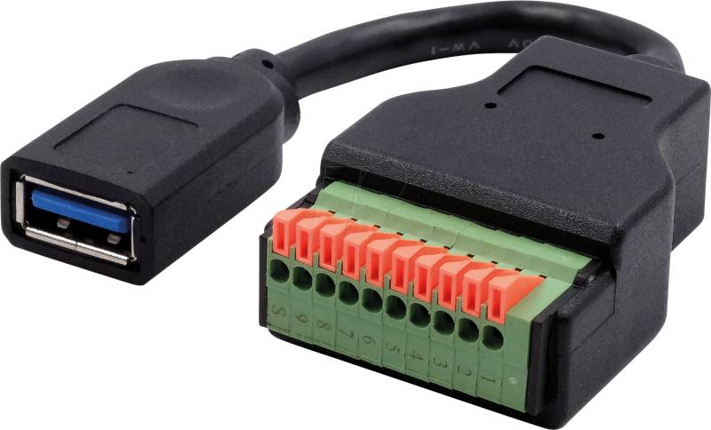 EXSYS EX-49126 - USB 3.0 Konverter, USB-A Buchse auf 10-pin Terminal Block von EXSYS