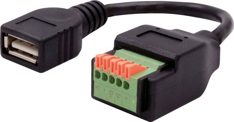 EXSYS EX-49128 - USB 2.0 Konverter, USB-A Buchse auf 5-pin Terminal Block von EXSYS