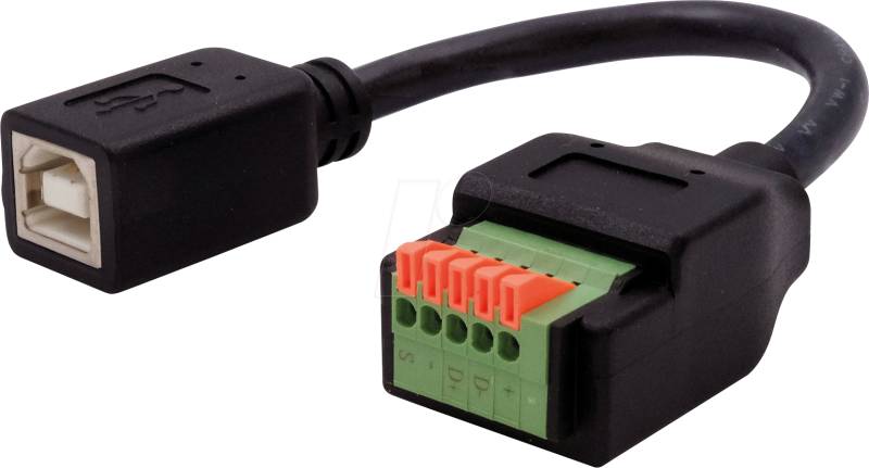 EXSYS EX-49131 - USB 2.0 Konverter, USB-B Stecker auf 5-pin Terminal Block von EXSYS