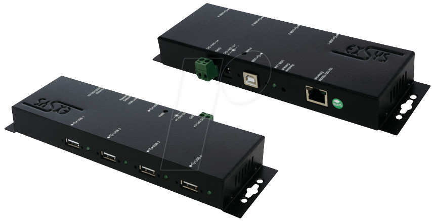 EXSYS EX-6002POE - Ethernet PoE 1Giga-LAN zu 4 x USB 2.0 Ports von EXSYS