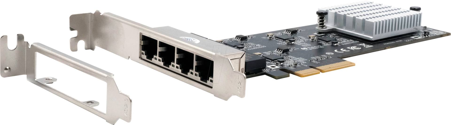 EXSYS EX-60115 - Netzwerkkarte, PCI-Express, 2,5 Gigabit Ethernet, 4x RJ45 von EXSYS