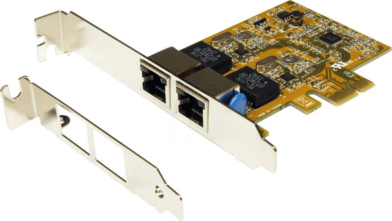 EXSYS EX-6072-3 - Netzwerkkarte, PCI Express, Gigabit Ethernet, 2x RJ45 von EXSYS