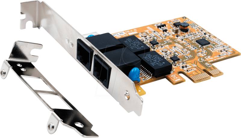 EXSYS EX-6072-4K - Netzwerkkarte, PCI Express, Gigabit Ethernet, 2x RJ45 von EXSYS