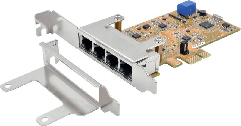 EXSYS EX-6084 - Netzwerkkarte, PCIe, Gigabit Ethernet, 4x RJ45 von EXSYS