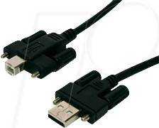 EXSYS EX-K1552 - USB 2.0 Kabel, A Stecker auf B Stecker, zum Verschrauben, 2 m von EXSYS