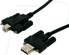 EXSYS EX-K1555 - USB 2.0 Kabel, A-Stecker auf B-Stecker, zum Verschrauben, 5 m von EXSYS