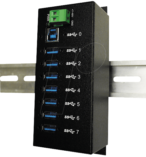 EXSYS EX1187HMVS - USB 3.0 HUB mit 7 Ausgängen (für Industrielle Anwendung) von EXSYS