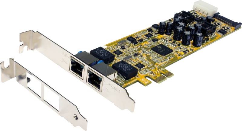 EXSYS EX6072POE2 - Netzwerkkarte, PCI Express, Gigabit Ethernet, 2x RJ45 von EXSYS