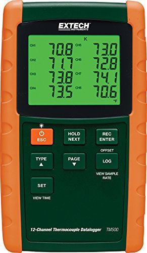 Extech 12-Kanal Thermometer mit Datenlogger, 1 Stück, TM500 von EXTECH