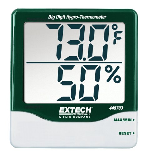 Extech Großziffriges Hygro-Thermometer, 1 Stück, 445703 von EXTECH