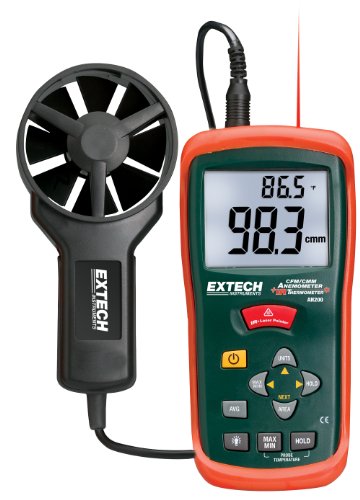 Extech Instruments AN200 Mini-Thermo-Anemometer mit Infrarot-Thermometer. von EXTECH