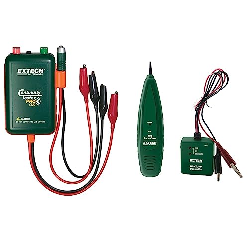 Extech Instruments CT20 Fern- und Lokal-Durchgangsprüfer & TG20 Draht-Tracer und Tongenerator, Schwarz von EXTECH