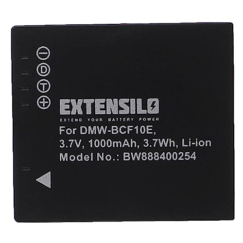 EXTENSILO 1x Akku Ersatz für Panasonic DMW-BCF10E, DMW-BCF10PP für Kamera (1000mAh, 3,7V, Li-Ion) von EXTENSILO