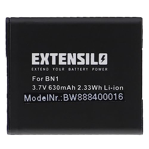 EXTENSILO 1x Akku Ersatz für Sony NP-BN1 für Kamera (630mAh, 3,7V, Li-Ion) von EXTENSILO