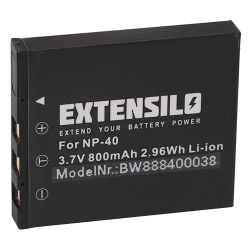 EXTENSILO 1x Akku kompatibel mit Fuji/Fujifilm FinePix Z2, Z3, Z5fd, Z-1, Z-3, Z-5fd Kamera (800mAh, 3,7V, Li-Ion) von EXTENSILO