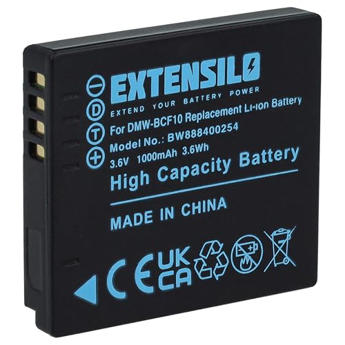 EXTENSILO 1x Akku kompatibel mit Panasonic Lumix DMC-FS7, DMC-FS7A, DMC-FS7EB-K Kamera (1000mAh, 3,7V, Li-Ion) von EXTENSILO