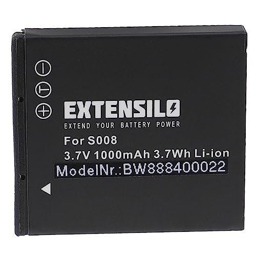 EXTENSILO 1x Akku kompatibel mit Panasonic SDR-S7, SDR-S10EG-S, SDR-S15, SDR-S26 Kamera (1000mAh, 3,7V, Li-Ion) von EXTENSILO