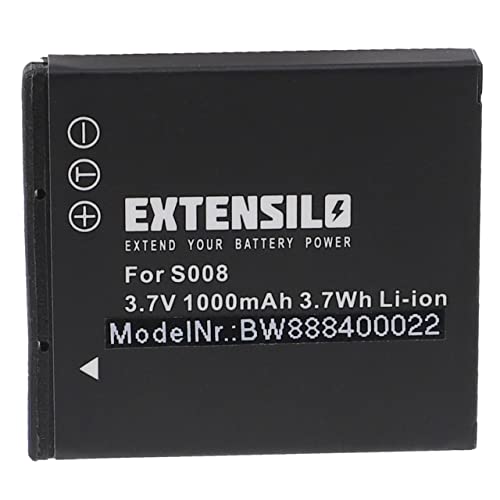 EXTENSILO 1x Akku kompatibel mit Ricoh CX1, CX2 Kamera (1000mAh, 3,7V, Li-Ion) von EXTENSILO