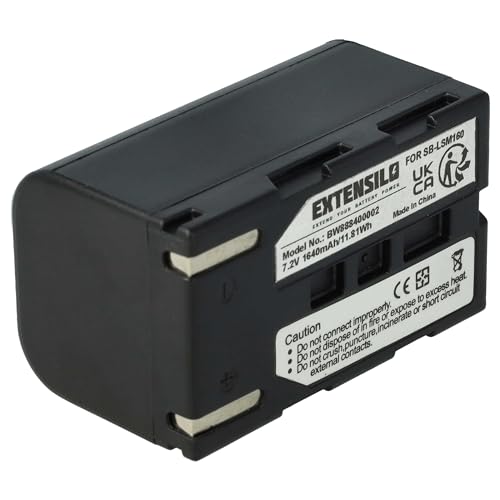 EXTENSILO 1x Akku kompatibel mit Samsung VP-DC171W, VP-DC171, VP-DC165W, VP-DC163, VP-DC161W, VP-DC161 Kamera (1640 mAh, 7,2 V, Li-Ion) von EXTENSILO