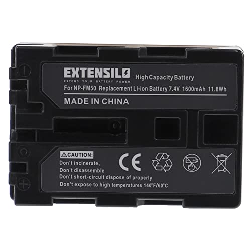 EXTENSILO 1x Akku kompatibel mit Sony DSC-F717, DSC-F828, DSC-R1, DSC-S30, DSC-S50 Kamera (1600mAh, 7,4V, Li-Ion) von EXTENSILO