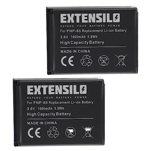 EXTENSILO 2X Akku Ersatz für Aiptek NP-170 für Kamera (1600mAh, 3,6V, Li-Ion) von EXTENSILO