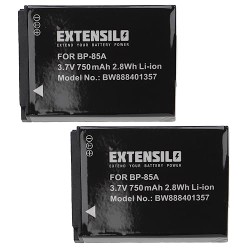 EXTENSILO 2X Akku Ersatz für Samsung BP-85a, BP85a, EA-BP85a, IA-BP85a für Kamera (750 mAh, 3,7 V, Li-Ion) von EXTENSILO