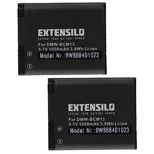 EXTENSILO 2X Akku kompatibel mit Panasonic Lumix DMC-TZ60, DMC-TZ61, DMC-ZS100K, DMC-ZS30 Kamera (1050mAh, 3,7V, Li-Ion) von EXTENSILO