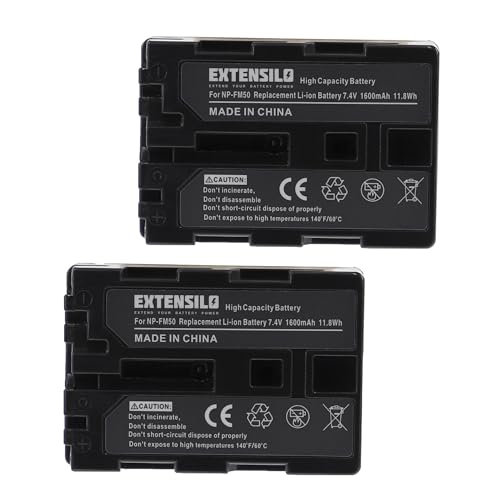 EXTENSILO 2X Akku kompatibel mit Sony DCR-TRV340, DCR-TRV350, DCR-TRV38, DCR-TRV345E, DCR-TRV355E Kamera (1600 mAh, 7,4 V, Li-Ion) von EXTENSILO