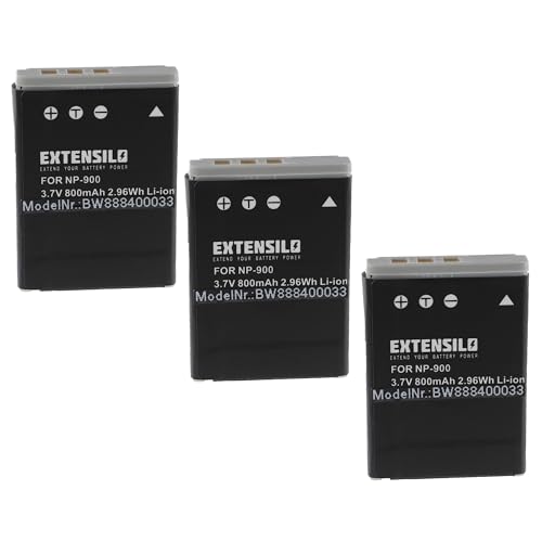 EXTENSILO 3X Akku kompatibel mit Agfa Agfaphoto 4Ti Kamera (800mAh, 3,7V, Li-Ion) von EXTENSILO