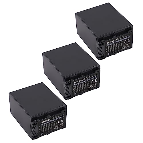 EXTENSILO 3X Akku kompatibel mit Sony HDR-CX690, HDR-CX690EB, HDR-CX570E, HDR-CX625 Kamera (3300mAh, 7,4V, Li-Ion) von EXTENSILO